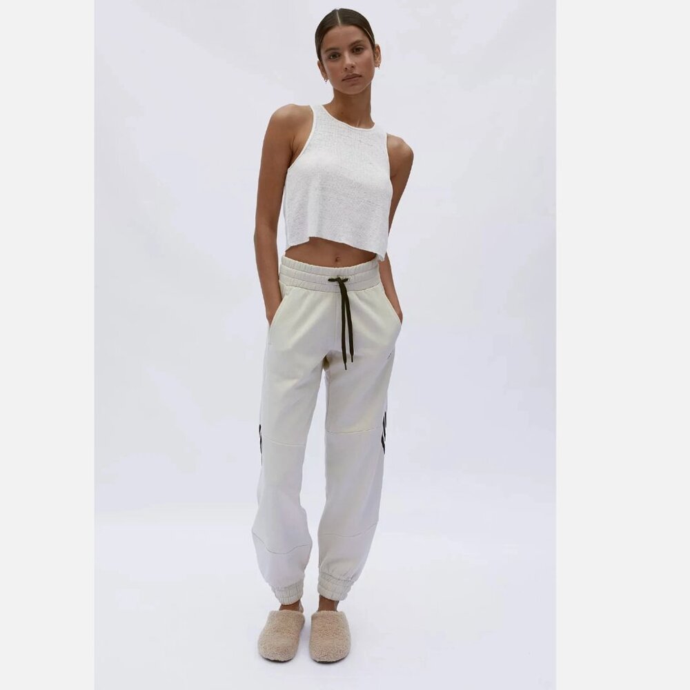 Adidas Women's Training 3 stripe oversized Trackies Joggers Sweatpant